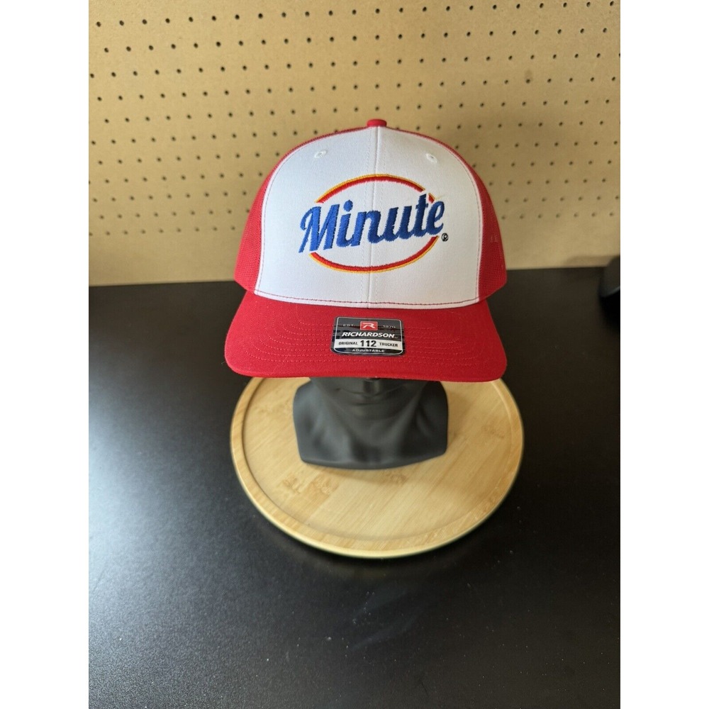 Richardson‎ 112 Snapback Trucker cap Minute* Brand Rice Red New Adjustable